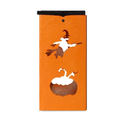 Techko Maid LED Solar 10.8" Portable Halloween Cut Out Decorative Outdoor Lantern Clear 4 Techko Maid LED Solar 10.8" Portable Halloween Cut Out Decorative Outdoor Lantern Clear - Image 2