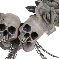 Northlight Double Skull And Gray Roses Halloween Wreath, 16-Inch, Unlit -Halloween Home Decor Store GUEST 025ceefc 9e21 4ecb 9abb fa1020482c4a
