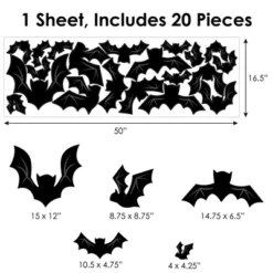 Big Dot Of Happiness Black Bats - Peel And Stick Halloween Vinyl Wall Art Stickers - Wall Decals - Set Of 20 15 Big Dot Of Happiness Black Bats - Peel And Stick Halloween Vinyl Wall Art Stickers - Wall Decals - Set Of 20 -Halloween Home Decor Store GUEST 10daf3ef 28df 4389 ae15 a54330d67a2b