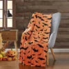Kate Aurora Halloween Spooky Bats Pumpkin Orange & Black Ultra Soft & Plush Oversized Accent Throw Blanket - 50 In. W X 70 In. L -Halloween Home Decor Store GUEST 14188a90 856a 4ba2 b263 88870cc8903e