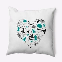 16"x16" Halloween Heart Square Throw Pillow - E By Design -Halloween Home Decor Store GUEST 17976e0a 6258 40bd 8507 8d603fb37b42