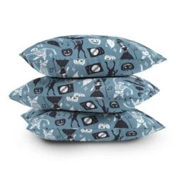 16"x16" Julia Madoka Halloween Night Fever Square Throw Pillow Blue - Deny Designs -Halloween Home Decor Store GUEST 1cbe80b2 c8da 4f82 9d2b d00a1f01b8b8