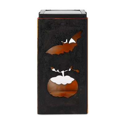 Techko Maid LED Solar 10.8" Portable Halloween Cut Out Decorative Outdoor Lantern Clear 3 Techko Maid LED Solar 10.8" Portable Halloween Cut Out Decorative Outdoor Lantern Clear