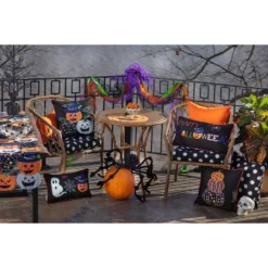 11.5"x18.5" Indoor Halloween Boo Friends Black Rectangular Throw Pillow - Pillow Perfect -Halloween Home Decor Store GUEST 28b28dd4 55d5 448d 9de7 e386cdcb3462 2