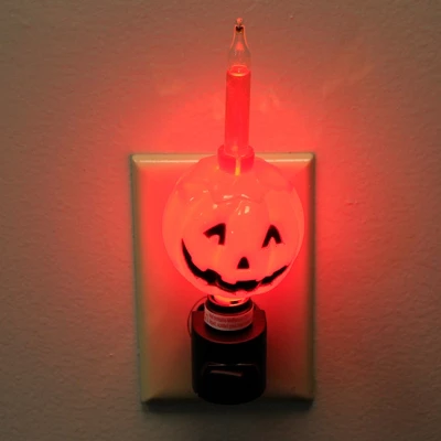 Halloween Jack O Lantern Night Light - One Night Light 7.0 Inches - Bubble Light Pumpkin - Mh185126 - Plastic - Orange 3 Halloween Jack O Lantern Night Light - One Night Light 7.0 Inches - Bubble Light Pumpkin - Mh185126 - Plastic - Orange - Image 2