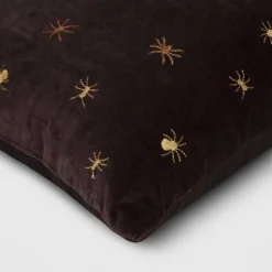 Beaded And Embroidered Spider Cotton Velvet Square Halloween Throw Pillow Gold/Black - Threshold™ -Halloween Home Decor Store GUEST 2b3b603a 16ed 417e a8bc d6b134d5b717