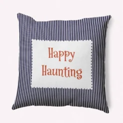 16"x16" Halloween 'Happy Haunting' Square Throw Pillow - E By Design -Halloween Home Decor Store GUEST 337e0f31 5527 4f23 8206 afc5215672e9