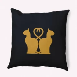 16"x16" Halloween Cats Square Throw Pillow - E By Design -Halloween Home Decor Store GUEST 384a8dd6 fcea 4dd2 aad4 68b6cc9c1ce6