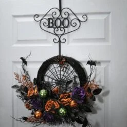 Halloween Home Decor Store 18 National Tree Company 17" Halloween “BOO" Wreath Hanger