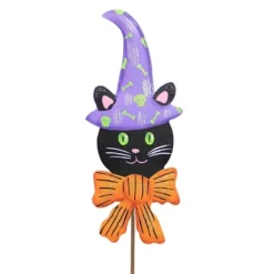 Halloween Cats In Hats Set/3 Stakes - Three Garden Stakes 20.25 Inches - Witch Hats - F22080 - Metal - Black -Halloween Home Decor Store GUEST 486264a2 9997 4660 804f a9ea3f8a4c20