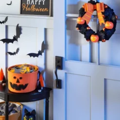 Halloween Home Decor Store 34 Animated Pumpkin Halloween Wreath - Hyde & EEK! Boutique™