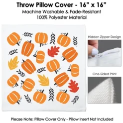 Big Dot Of Happiness Fall Pumpkin - Halloween Or Thanksgiving Party Home Decorative Canvas Cushion Case - Throw Pillow Cover - 16 X 16 Inches -Halloween Home Decor Store GUEST 5b9edb4b 8b7a 487b a2e9 d30c3076fac4