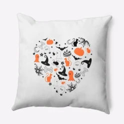 16"x16" Halloween Heart Square Throw Pillow - E By Design -Halloween Home Decor Store GUEST 646eb1ed 9105 4416 95d7 7e0c97e0c809