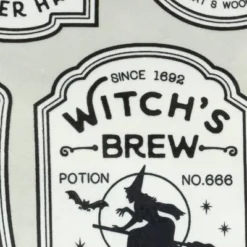 20"x20" Oversize Halloween Badge Square Throw Pillow Gray - Lush Décor