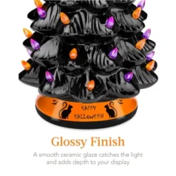 Best Choice Products 15in Pre-Lit Ceramic Tabletop Halloween Tree, Holiday Decoration W/ Orange & Purple Bulb Lights -Halloween Home Decor Store GUEST 809ac267 e218 4d93 b471 fac68e750918