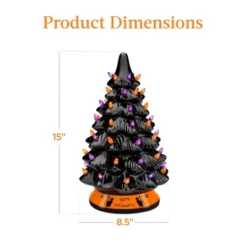 Best Choice Products 15in Pre-Lit Ceramic Tabletop Halloween Tree, Holiday Decoration W/ Orange & Purple Bulb Lights -Halloween Home Decor Store GUEST 85c9db0a dc82 460b 9871 24d68b8b2632