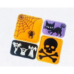 2pc Spooky Halloween Hand Towel Set White - Linum Home Textiles