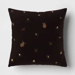 Beaded And Embroidered Spider Cotton Velvet Square Halloween Throw Pillow Gold/Black - Threshold™ -Halloween Home Decor Store GUEST 891d3cbe 0901 4273 a738 eb8b67384ac9