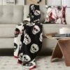 Mina Victory Halloween Skull 50" X 60" Black/White Throw Blanket -Halloween Home Decor Store GUEST 8c0f7728 4483 4575 84d1 2c43826b42ab