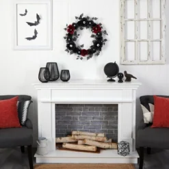 Nearly Natural 24” Eyeball Rose Halloween Artificial Wreath -Halloween Home Decor Store GUEST 933b951e aa05 4571 978d 1e3f0e4e5dfb