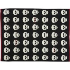 Mina Victory Halloween Skull 50" X 60" Black/White Throw Blanket -Halloween Home Decor Store GUEST 9b553f1a 2d88 4ee3 ae0b 65d3154286ca