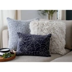 13"x18" Spiderweb All Over Halloween Lumbar Throw Pillow Black - Lush Décor -Halloween Home Decor Store GUEST 9f3293f6 434f 4109 b21f 70fc8e8e027a