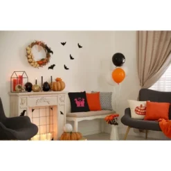 16"x16" Halloween Cats Square Throw Pillow - E By Design -Halloween Home Decor Store GUEST a2825eab 4df8 4ef1 9042 68cdfbe28331