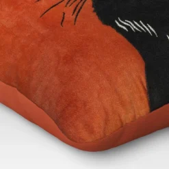 Fierce Cat Applique Cotton Velvet Square Halloween Throw Pillow - Threshold™ -Halloween Home Decor Store GUEST a42b8619 8be8 49c8 b26e d8937eea5670