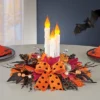 Collections Etc LED-Lighted Halloween Candle Centerpiece 13 X 13 X 11