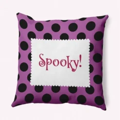 16"x16" Halloween 'Spooky' Dots Square Throw Pillow - E By Design -Halloween Home Decor Store GUEST b9d963f3 1936 4a60 852f 45916c08e3e0