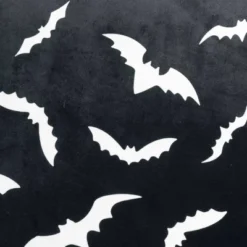 18"x18" Swarm Of Bats Halloween Square Throw Pillow Black - Lush Décor