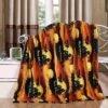Kate Aurora Ultra Soft & Cozy Oversized Halloween Flying Witches Plush Throw Blanket Cover - 50 In. W X 60 In. L