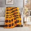 50"x70" Oversized Jack Family Halloween Plush Throw Blanket Orange - VCNY Home -Halloween Home Decor Store GUEST cd8b3b03 9a19 4761 882e 8f987578c8d6