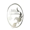 Northlight 17" Silver Flying Witch Happy Halloween Wall Sign -Halloween Home Decor Store GUEST dab3afce cea9 4898 a090 780c93787d48