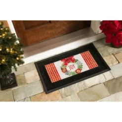 Evergreen Indoor Outdoor Doormat Bundle Set Of 5 - Frame And 4 Welcome Seasonal Inserts Santa Ho Ho Ho Halloween Thanksgiving -Halloween Home Decor Store GUEST db4f330e 65bf 42bf ade1 f15711296a0d
