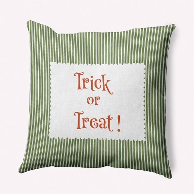 16"x16" Halloween Trick Or Treat Ticking Square Throw Pillow - E By Design 9 16"x16" Halloween Trick Or Treat Ticking Square Throw Pillow - E By Design - Image 7