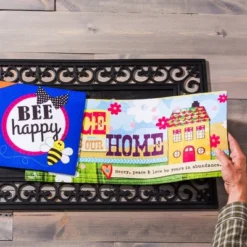 Evergreen Indoor Outdoor Doormat Bundle Set Of 5 - Frame And 4 Welcome Seasonal Inserts Halloween Pumpkin Gnome Gather Harvest Thanksgiving -Halloween Home Decor Store GUEST e94f9406 1c8c 42fa a2b1 44824cffded6