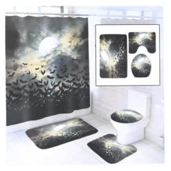 Seeing Red Halloween 4-Piece Bathroom Set | Bats