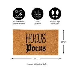 Evergreen 16 X 28 Halloween Greeting Coir Mat, Hocus Pocus For Indoor And Outdoor Decor -Halloween Home Decor Store GUEST f840a636 8729 4cd2 b490 4759636072ae
