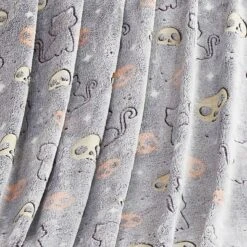 50"x70" Oversized Glow In The Dark Skelly Cats Plush Halloween Throw Blanket - VCNY Home -Halloween Home Decor Store GUEST f8b3f141 999f 4fdc 9634 b3b8f6ae88e7