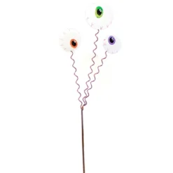 Halloween 3 Monster Eye Stake - One Garden Stake 28 Inches - Spooky - F22011 - Metal - Multicolored