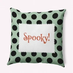 16"x16" Halloween 'Spooky' Dots Square Throw Pillow - E By Design -Halloween Home Decor Store GUEST fcdb2ae8 f75f 44e8 b67b a6d12b31ffe7